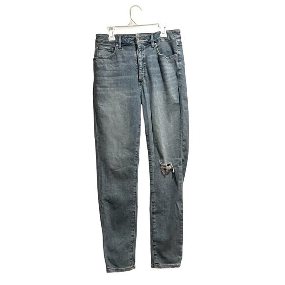 LOFT Curvy High Waist Skinny Jeans Blue Distressed NWT Size 6/28 6 28 - Picture 13 of 14
